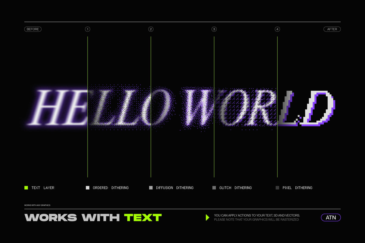 Aperçu 9 sur 31 de Bitmap Lab - One-Click Pixel Halftone Action, ressource Vectors par Samolevsky