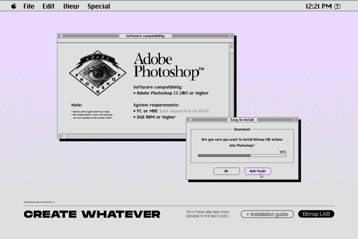 Aperçu 22 sur 31 de Bitmap Lab - One-Click Pixel Halftone Action, ressource Vectors par Samolevsky