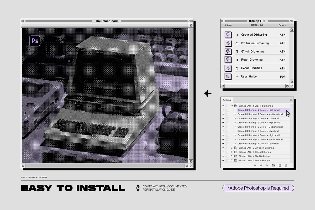 Aperçu 23 sur 31 de Bitmap Lab - One-Click Pixel Halftone Action, ressource Vectors par Samolevsky