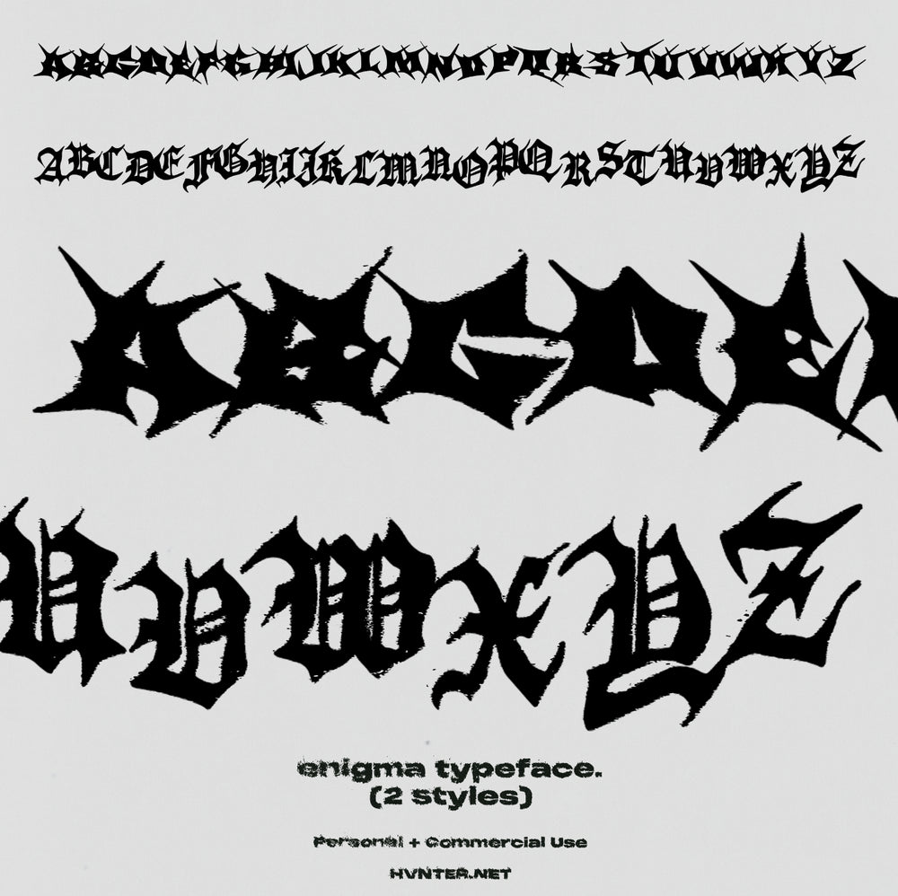 Aperçu 2 sur 2 de Enigma Typeface, ressource Fonts par HYTRAPE