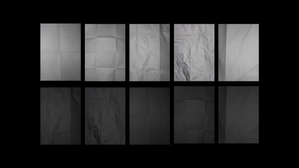 Aperçu 4 sur 6 de Folded & Crumpled Paper Textures, ressource Mockups par HYTRAPE