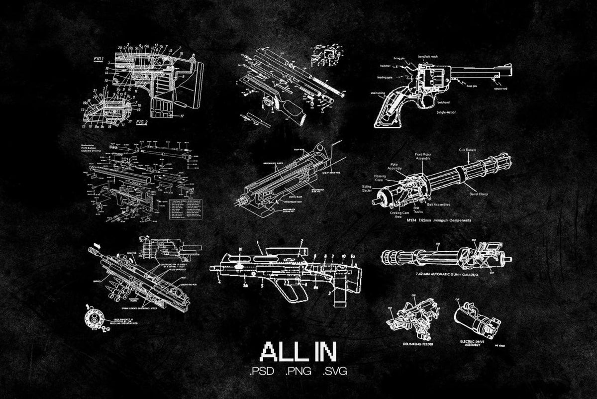 Aperçu 3 sur 4 de Assault Rifle Pixel Pack, ressource Mockups par HYTRAPE