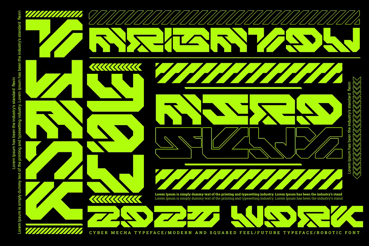 Aperçu 7 sur 7 de Aero Flux, ressource Fonts par HYTRAPE