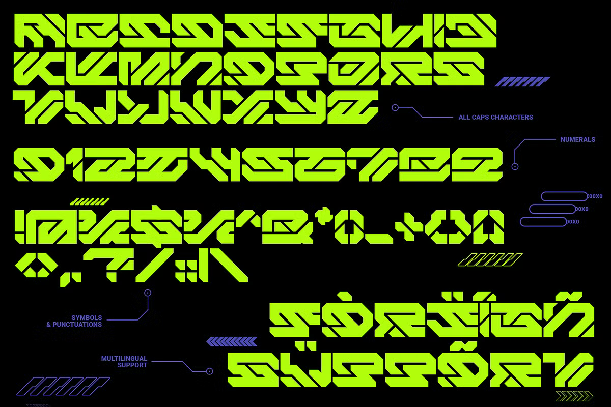 Aperçu 3 sur 7 de Aero Flux, ressource Fonts par HYTRAPE