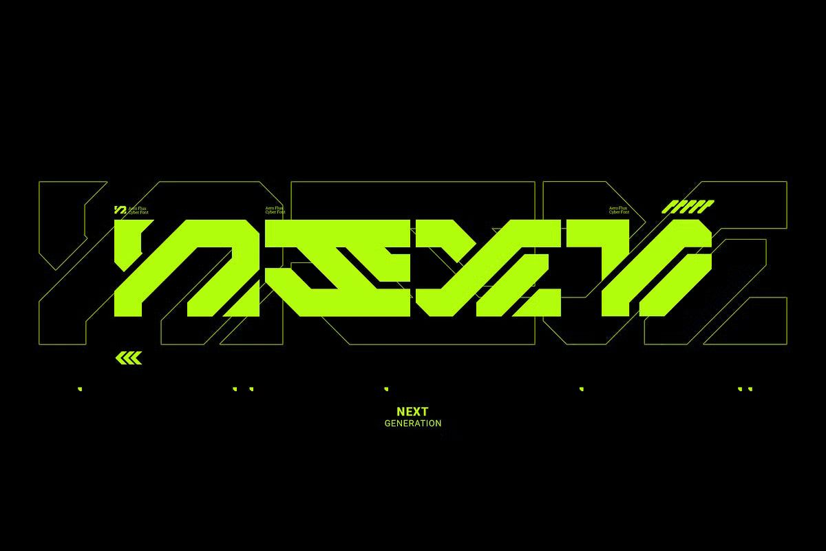 Aperçu 4 sur 7 de Aero Flux, ressource Fonts par HYTRAPE