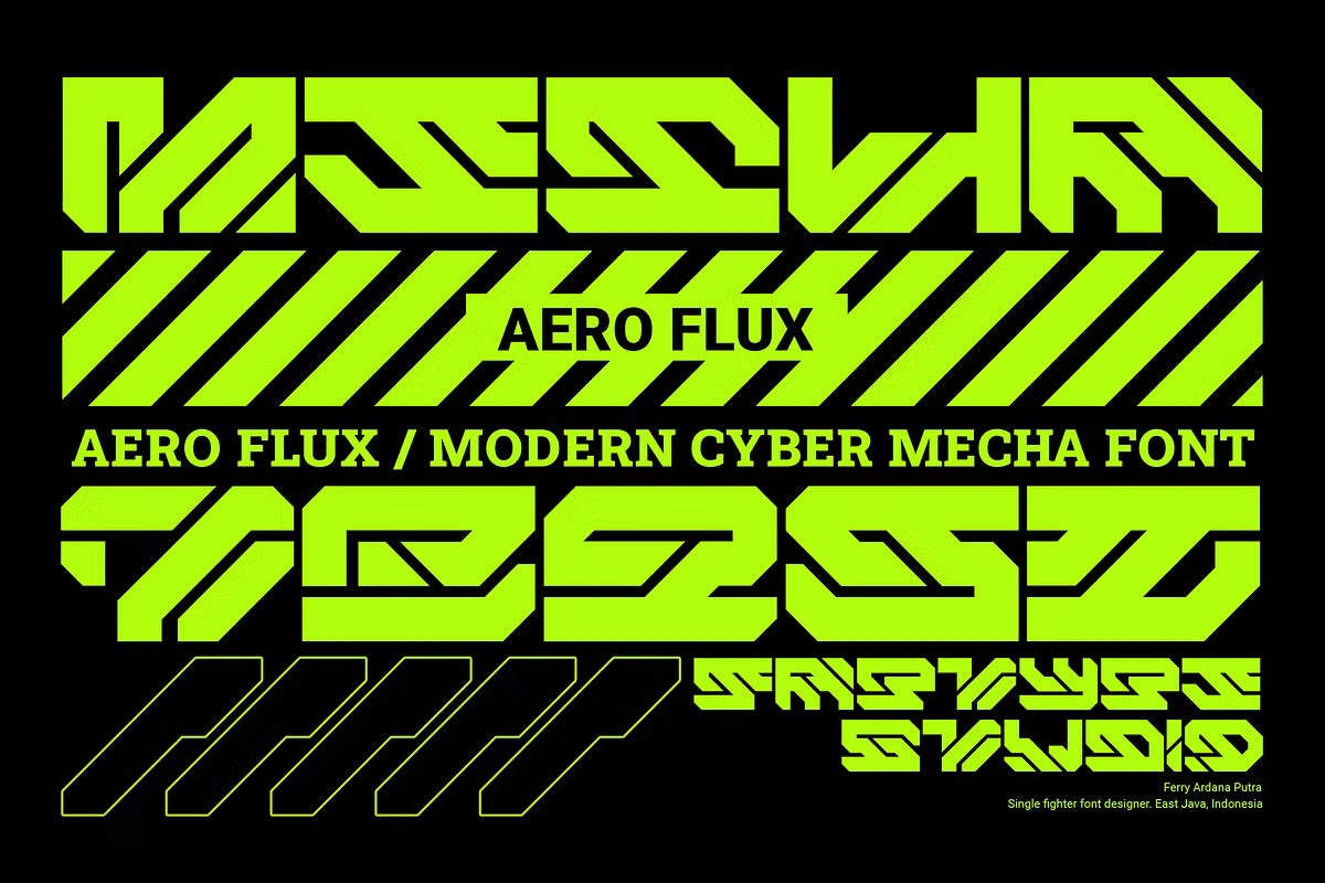 Aperçu 5 sur 7 de Aero Flux, ressource Fonts par HYTRAPE