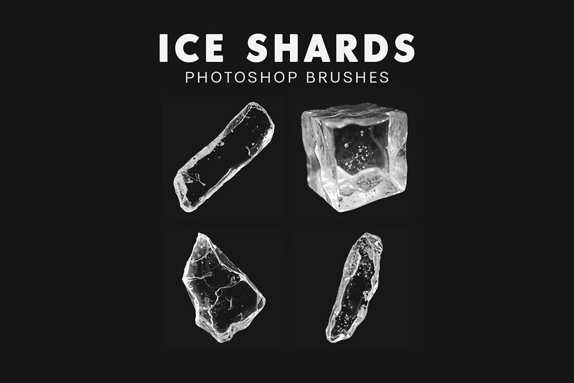 Aperçu 2 sur 4 de Ice Shards Brushes for Photoshop, ressource Mockups par HYTRAPE