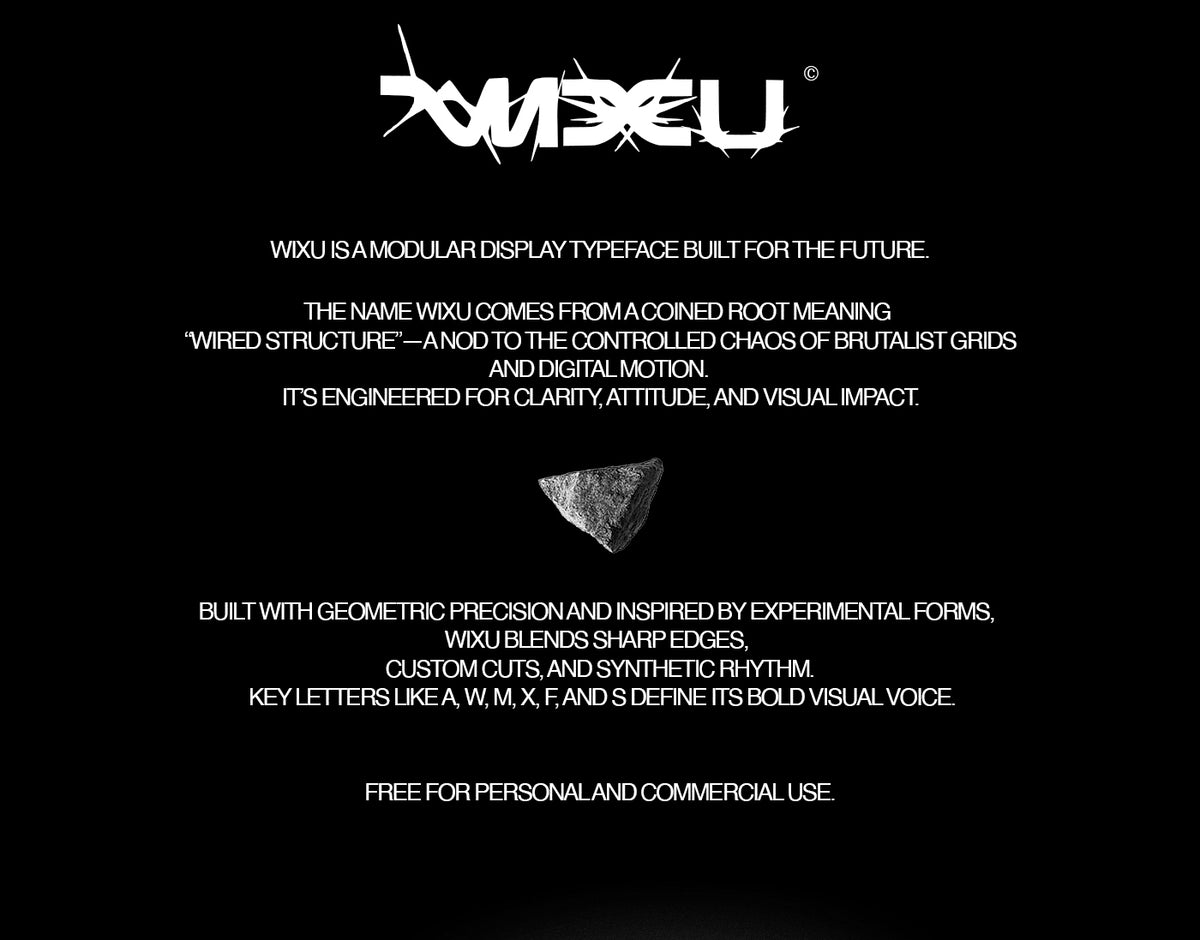 Aperçu 2 sur 8 de Wixu - Free Y2k Typeface| Züli, ressource Fonts par Züli