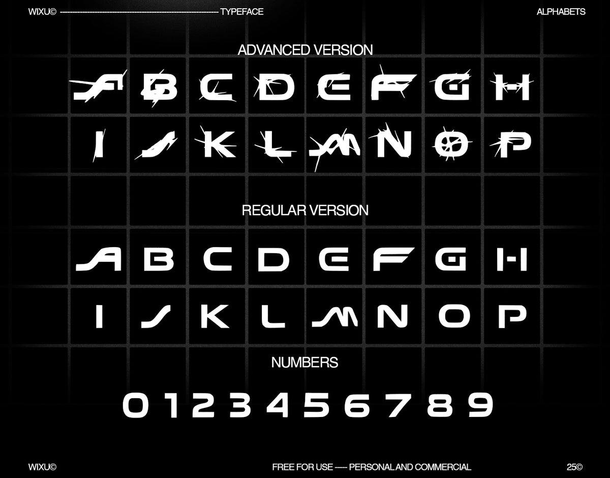 Aperçu 4 sur 8 de Wixu - Free Y2k Typeface| Züli, ressource Fonts par Züli