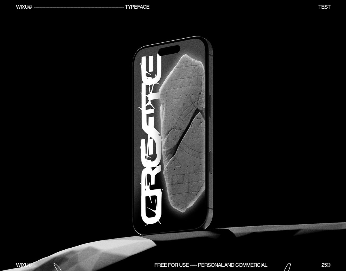 Aperçu 5 sur 8 de Wixu - Free Y2k Typeface| Züli, ressource Fonts par Züli