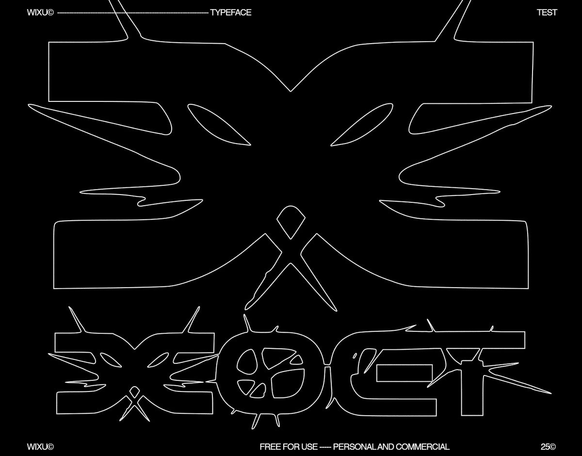 Aperçu 6 sur 8 de Wixu - Free Y2k Typeface| Züli, ressource Fonts par Züli