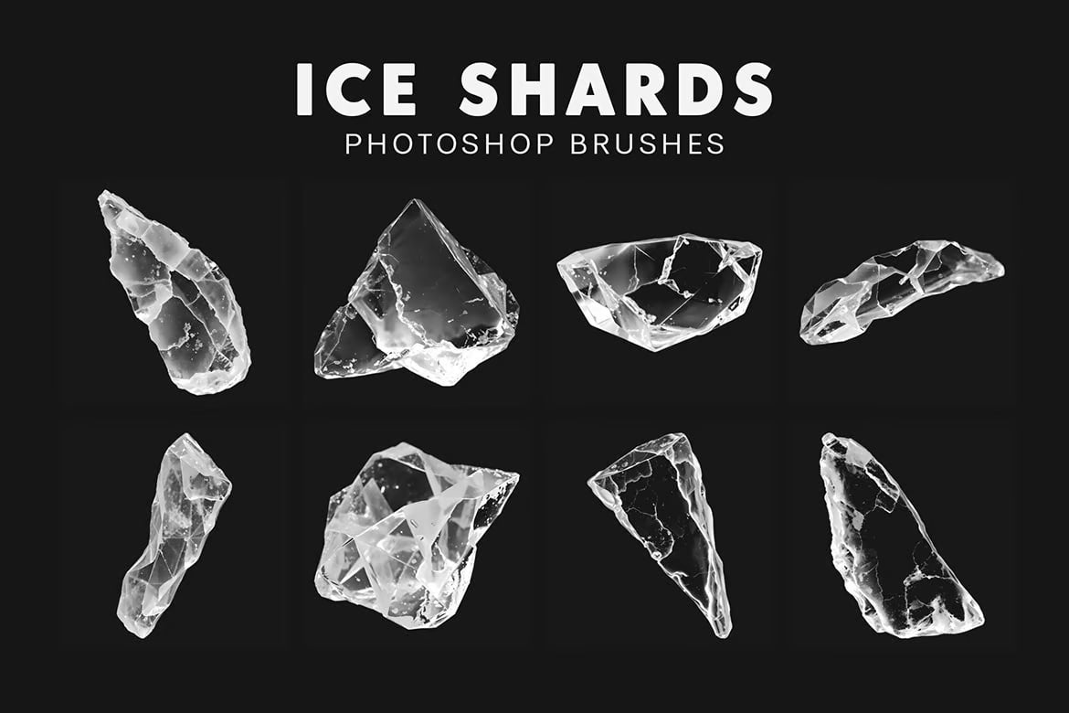 Aperçu 4 sur 4 de Ice Shards Brushes for Photoshop, ressource Mockups par HYTRAPE
