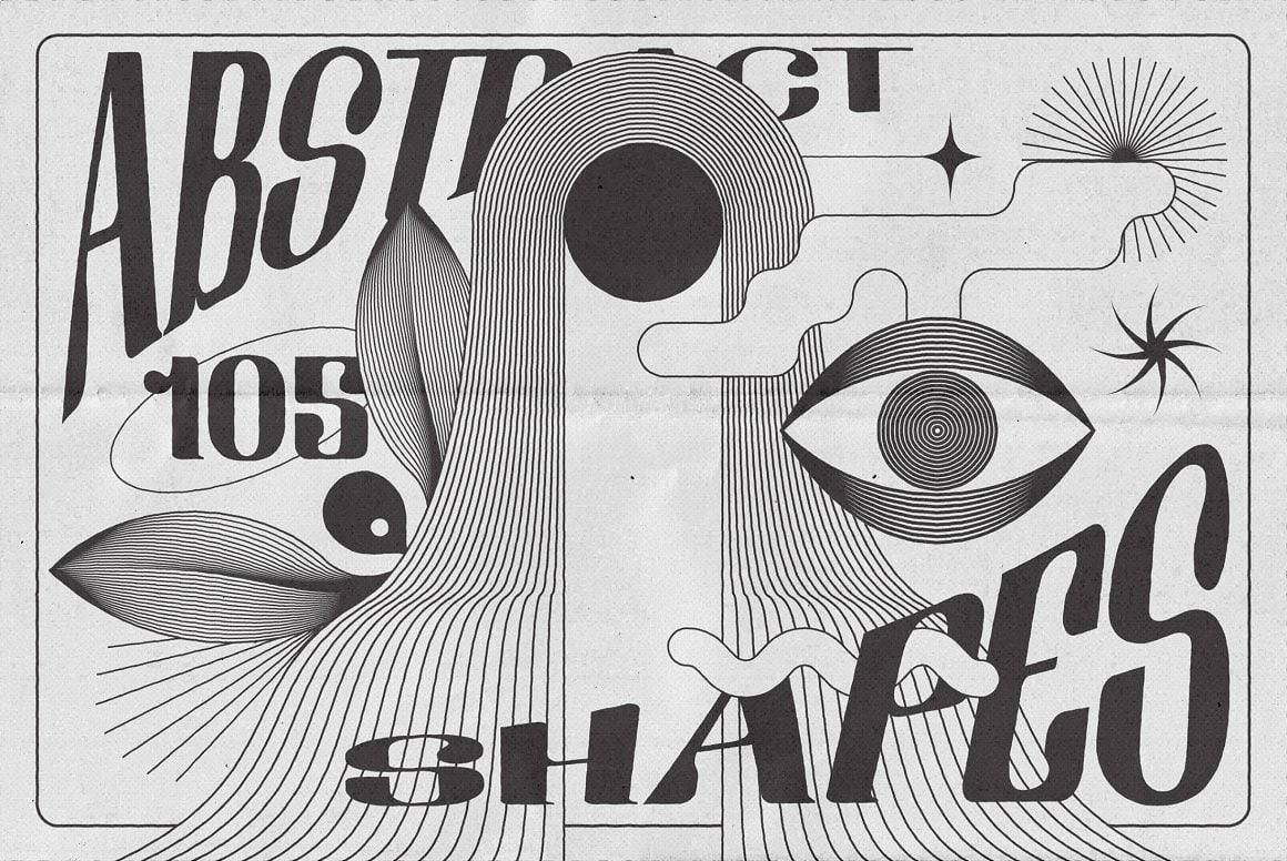 Aperçu principal de Abstract Boho Linear Vector Shapes, ressource Mockups par Vanzyst