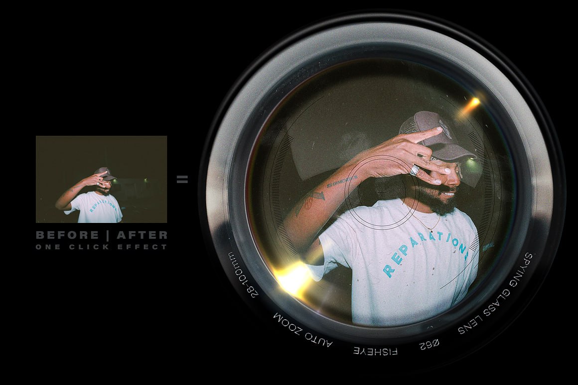 Aperçu principal de Spying Glass — Fisheye PS Effect, ressource LUTs par HYTRAPE