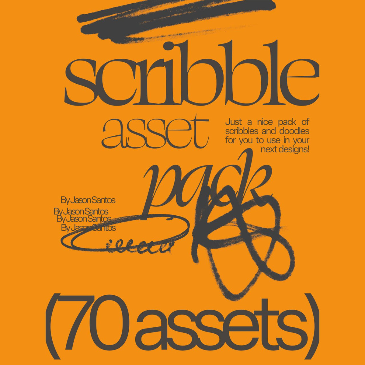 Aperçu principal de 70+ Scribble Asset Pack, ressource Mockups par Jason Santos