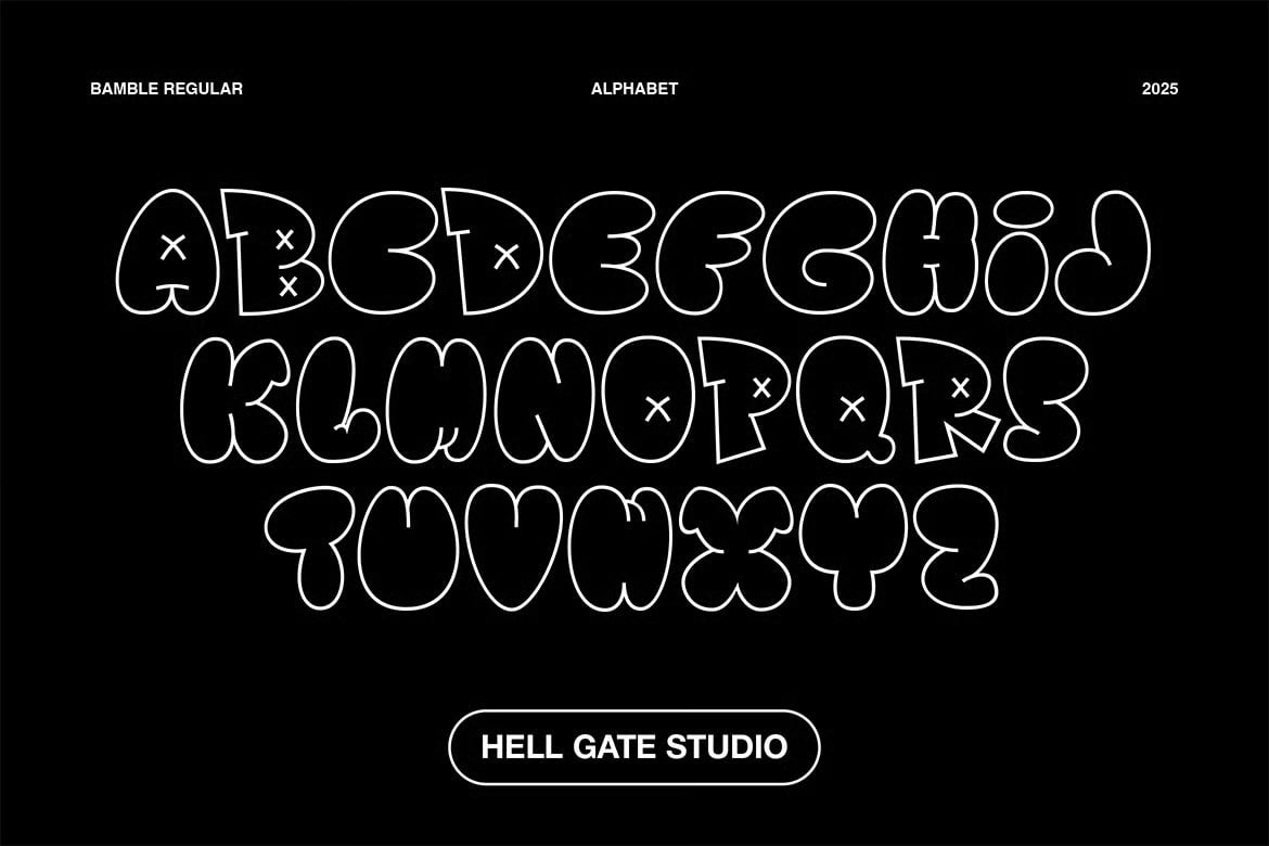 Aperçu 5 sur 5 de Bamble Graffiti Font, ressource Fonts par HYTRAPE