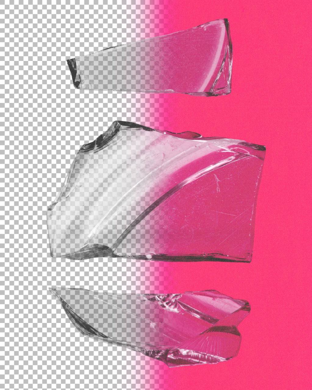 Aperçu 3 sur 3 de Glass Pack - Transparent Glass Shards, ressource Mockups par HYTRAPE
