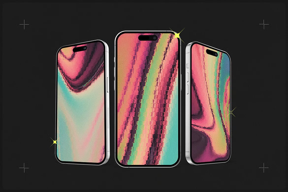 Aperçu 7 sur 7 de 45 Acid Gradient Textures, ressource Mockups par HYTRAPE