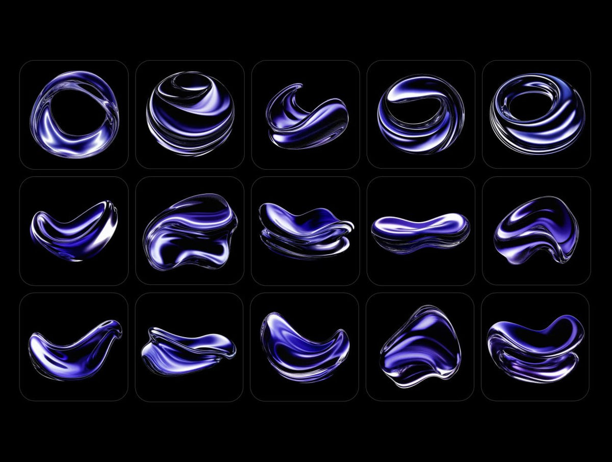 Aperçu 3 sur 4 de Aura "30+ Chrome Liquid Background", ressource Mockups par HYTRAPE