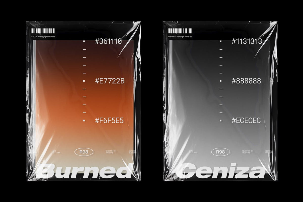 Aperçu 4 sur 4 de Collection de Dégradés Éditoriaux - R98, ressource Mockups par Ruido98