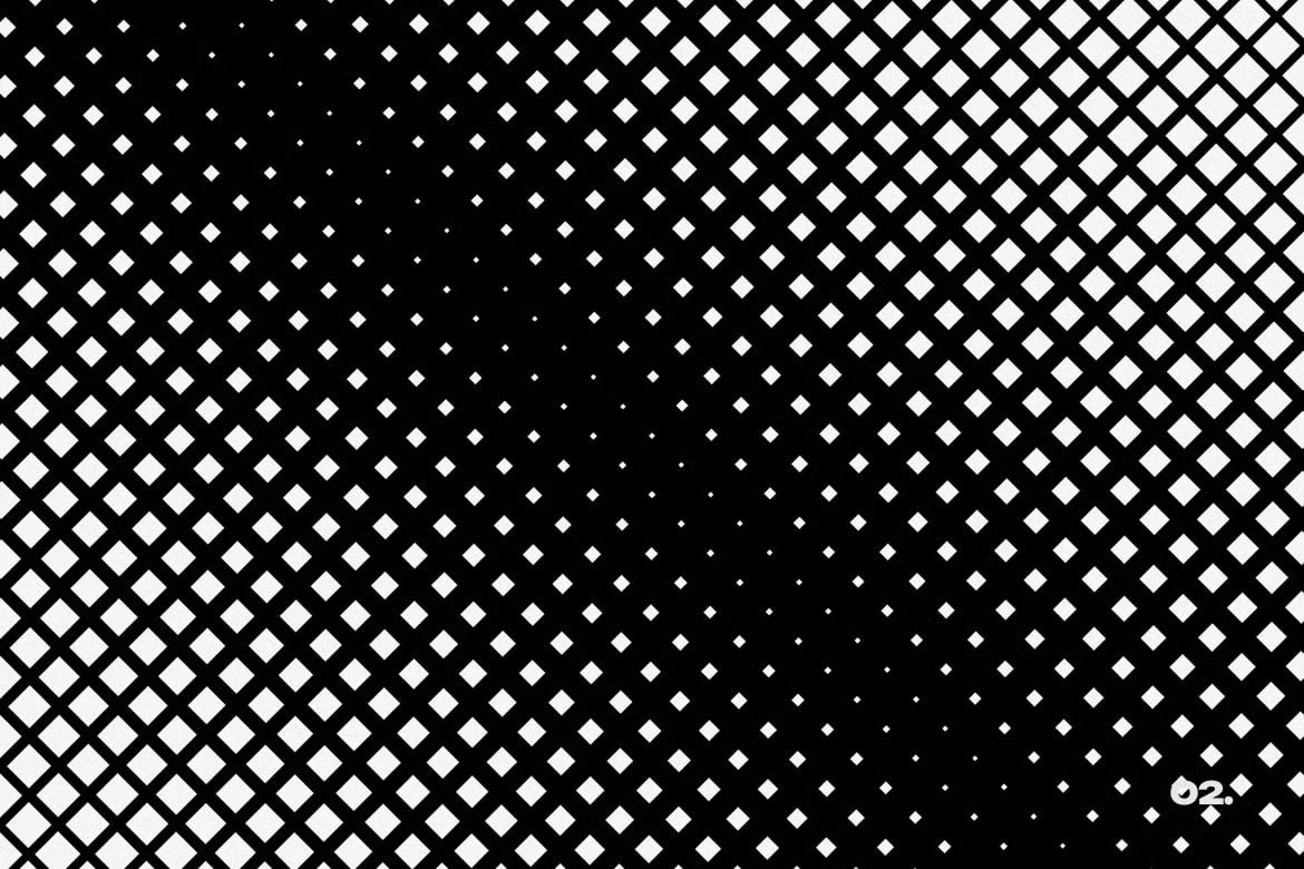 Monochrome Square Halftone