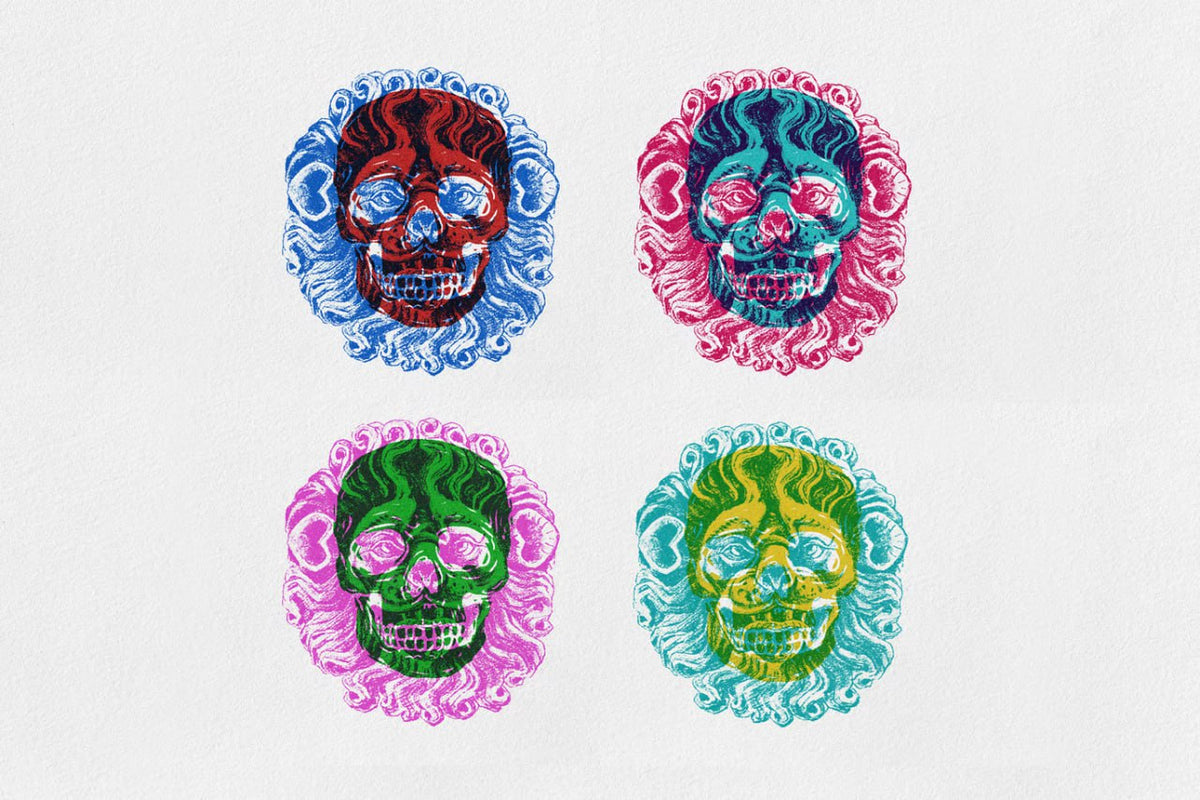 Aperçu 2 sur 4 de Risograph Vintage Overpint, ressource Mockups par HYTRAPE