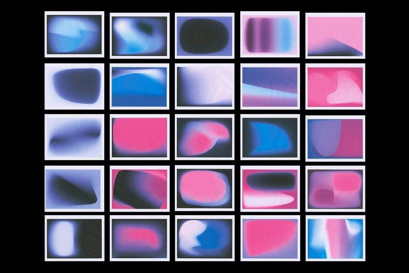 Aperçu 5 sur 5 de RETROGRADE: Retro Gradient Textures, ressource Mockups par HYTRAPE