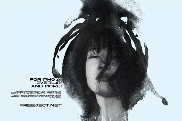Aperçu 4 sur 4 de Ink Brush Stroke for Photo Overlay, ressource Mockups par HYTRAPE