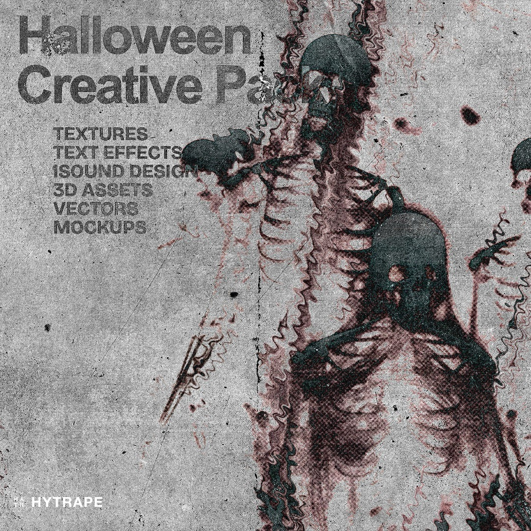 PAQUETE CREATIVO DE HALLOWEEN (Texturas, fuentes, efectos de texto, diseño de sonido, recursos 3D y más...)