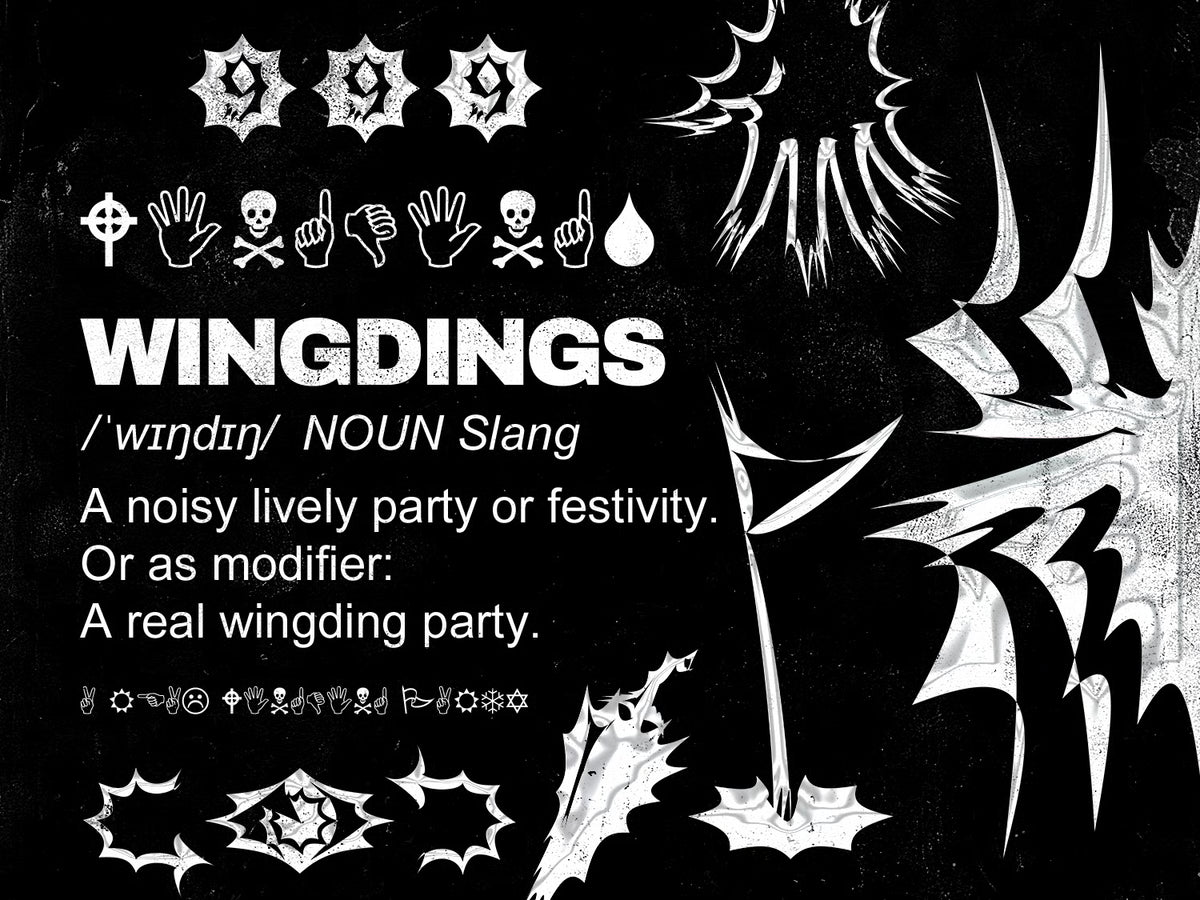Aperçu 3 sur 4 de +900 Wingding Shapes Pack, ressource créative numérique par HYTRAPE