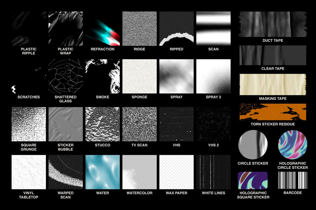 Aperçu 3 sur 10 de Texture Machine: GénérateuriInfini de Textures et effets pour Photoshop, ressource Textures par Massive Supply Co.
