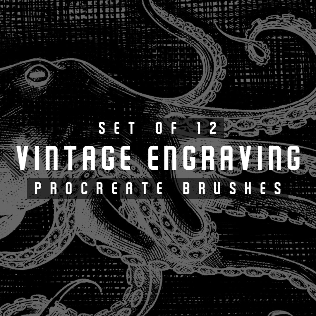 Procreate brushes: Vintage Engraving [BY MiksKS]