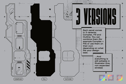 Sci-Fi Panels Vector Pack