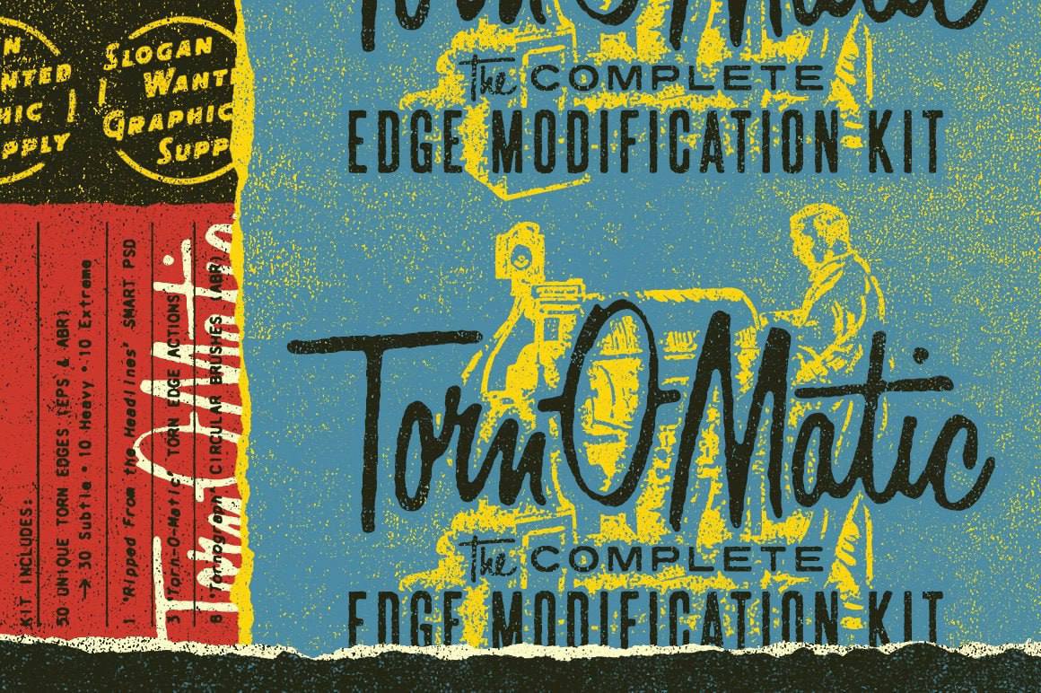 Aperçu principal de Torn-O-Matic | Edge Modification Kit, ressource Mockups par HYTRAPE