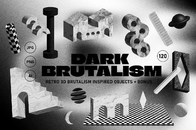 DARK BRUTALISM 3D par HYTRAPE