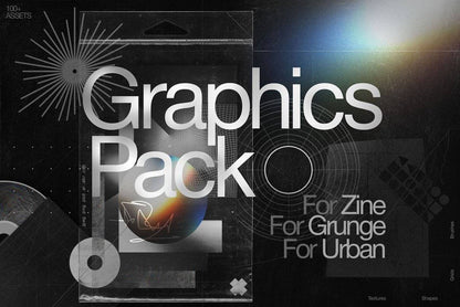 100+ Graphics Pack (Zine/Grunge/Urban)