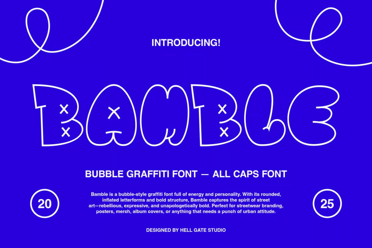 Aperçu principal de Bamble Graffiti Font, ressource Fonts par HYTRAPE