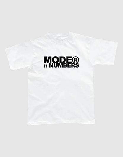 WHT +MODE® N NUMBERS TEE 112 MODE