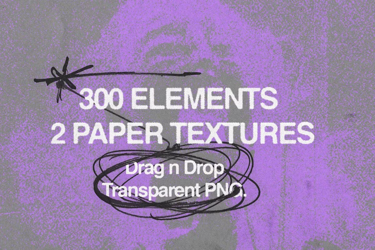 +300 Doodles Elements Pack