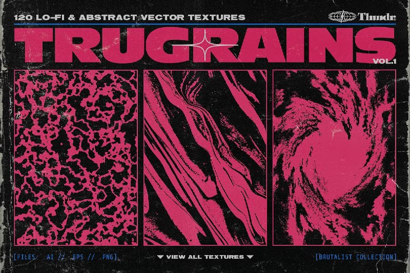 Aperçu principal de TRUGRAINS Brutalist Vector Textures, ressource Mockups par HYTRAPE