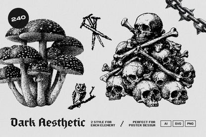 Dark Aesthetic Dithering Bundle