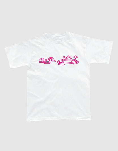 WHT+PINK TEE 112 MODE ® 112 MODE