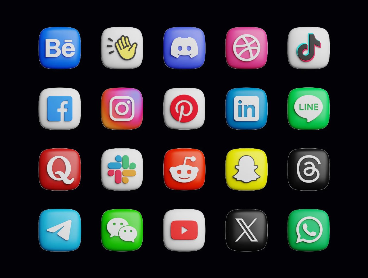 Social Media 3D Icon Pack