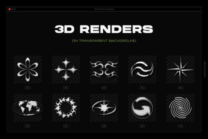 Acid & Chrome Abstract Shapes Bundle