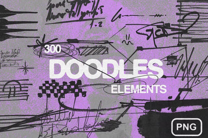 +300 Doodles Elements Pack