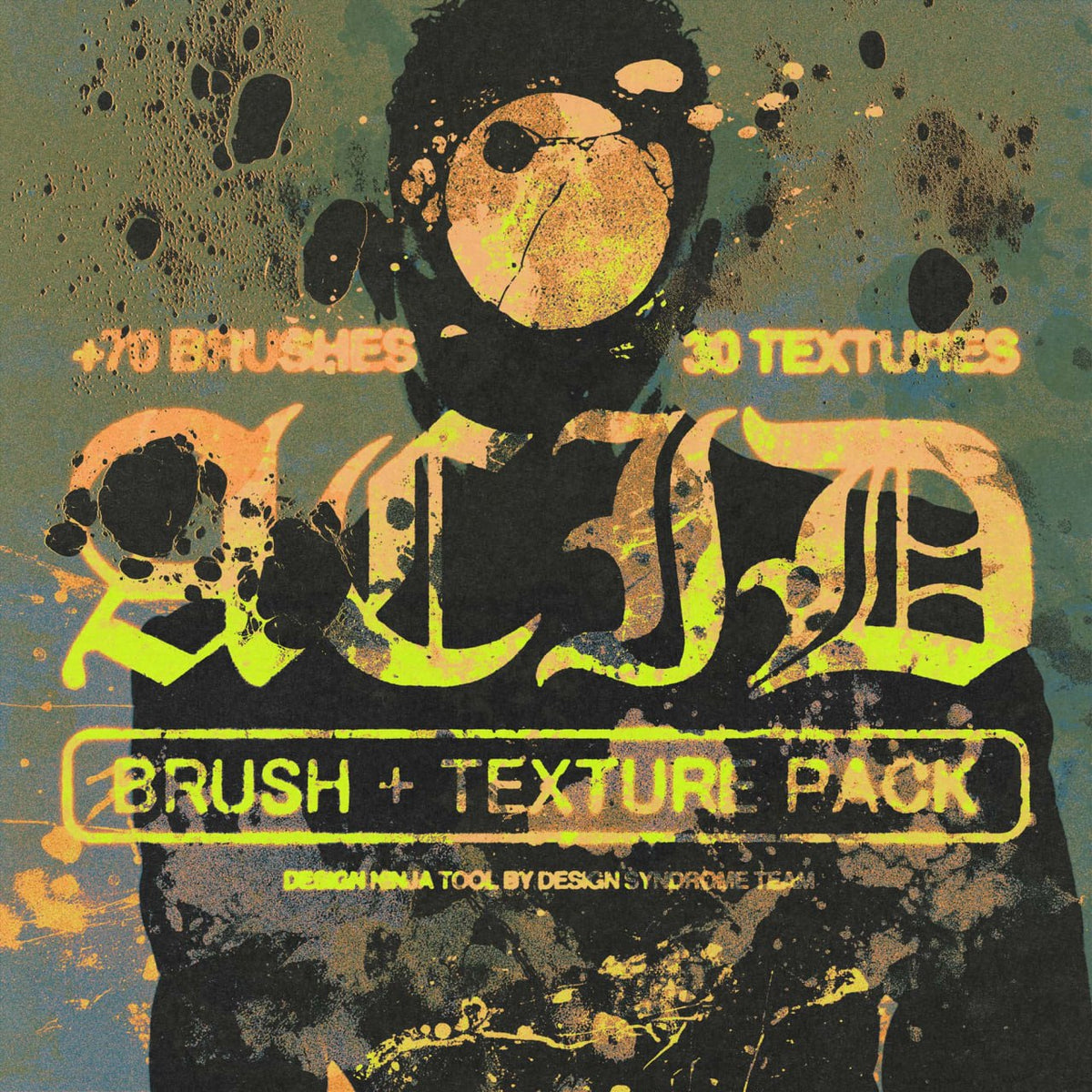 Aperçu principal de +70 Acid Brush Texture Pack, ressource Textures par Syndrome Team