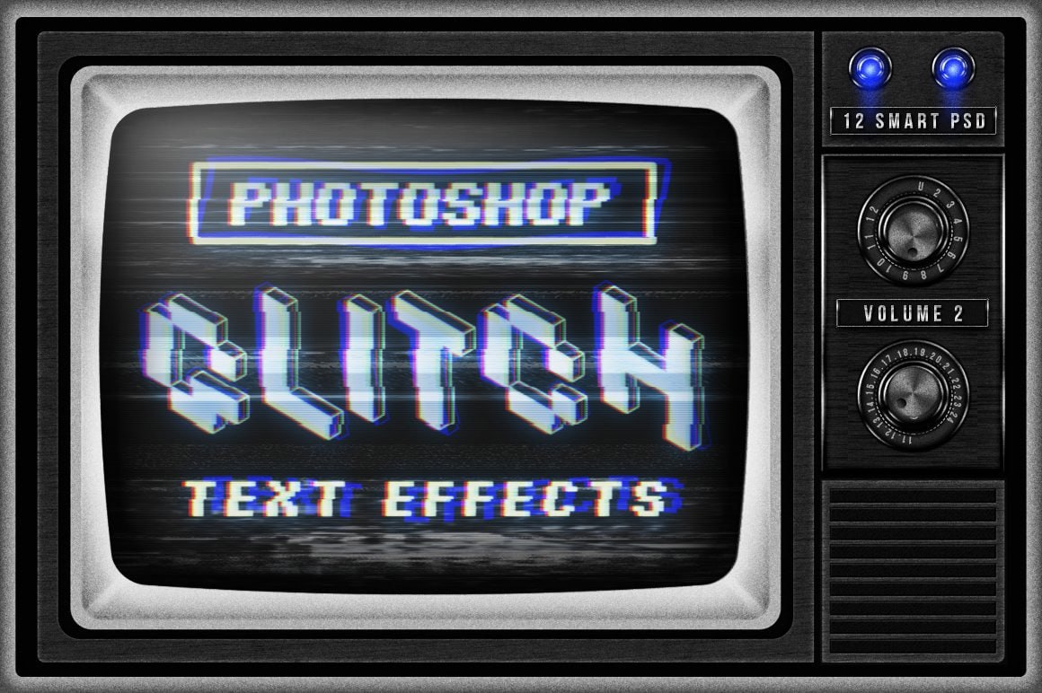 Aperçu principal de Glitch Text Effects Vol.2, ressource Mockups par HYTRAPE