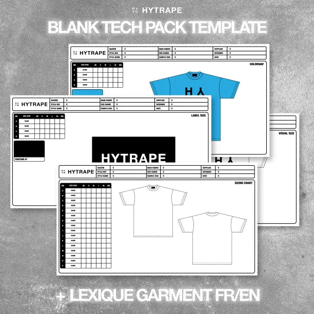 PLANTILLA DE ROPA TECH PACK (EN BLANCO) - HYTRAPE