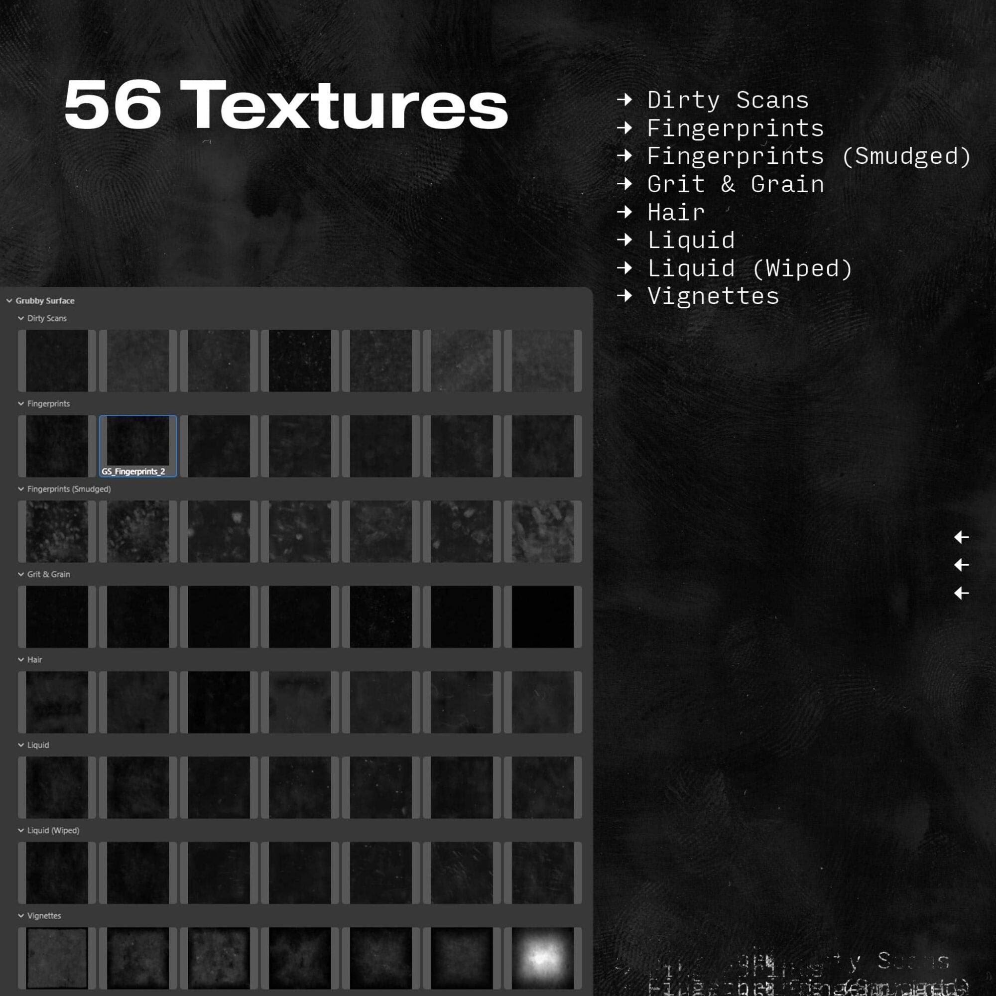 +56 PNG Textures / Grubby Surface