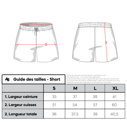 SHORT DE BAIN NOIR - ARÈS